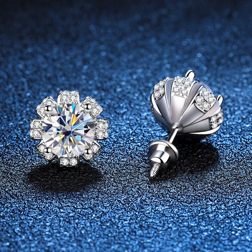 2ct Moissanite Earring s925 Sterling Sliver Plated
